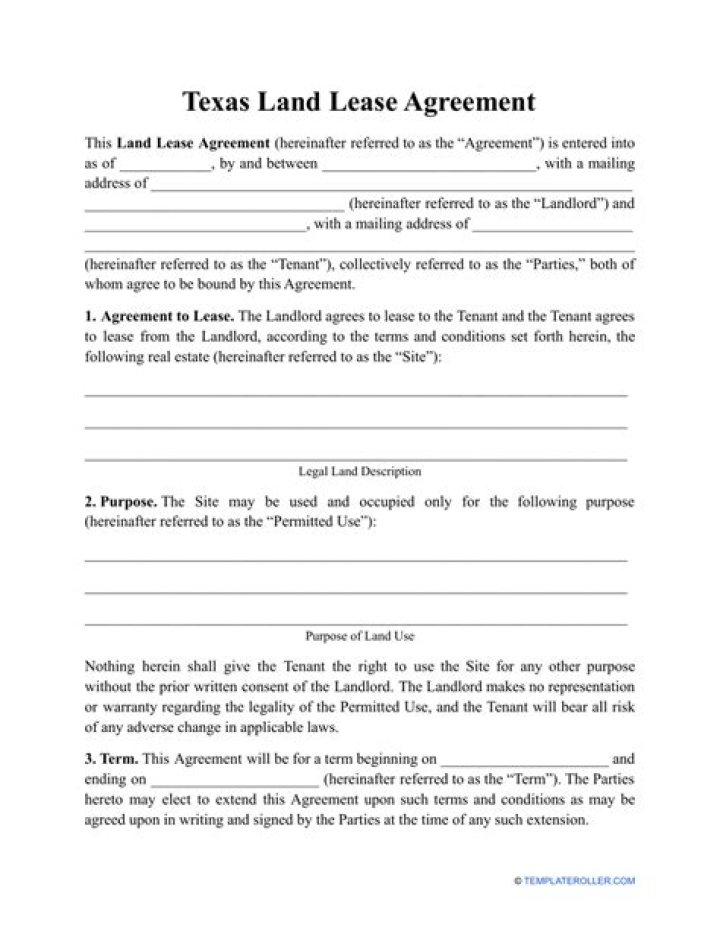How To Lease Land In Texas